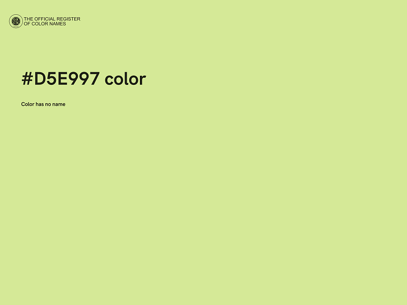 #D5E997 color image