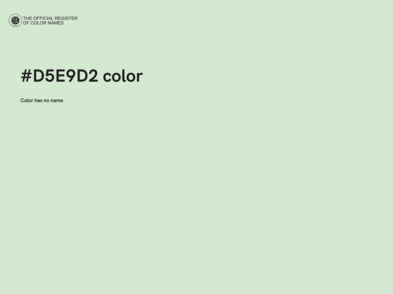 #D5E9D2 color image