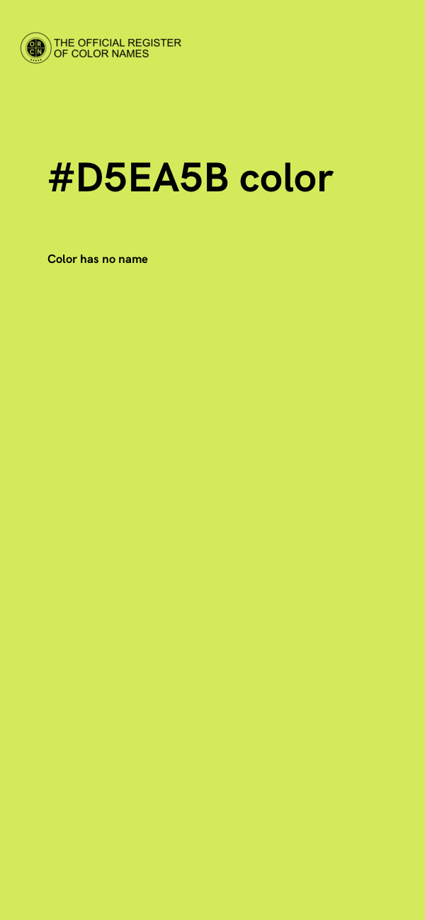 #D5EA5B color image
