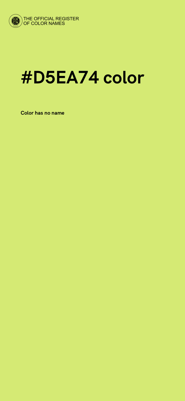 #D5EA74 color image