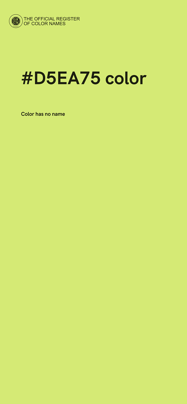 #D5EA75 color image