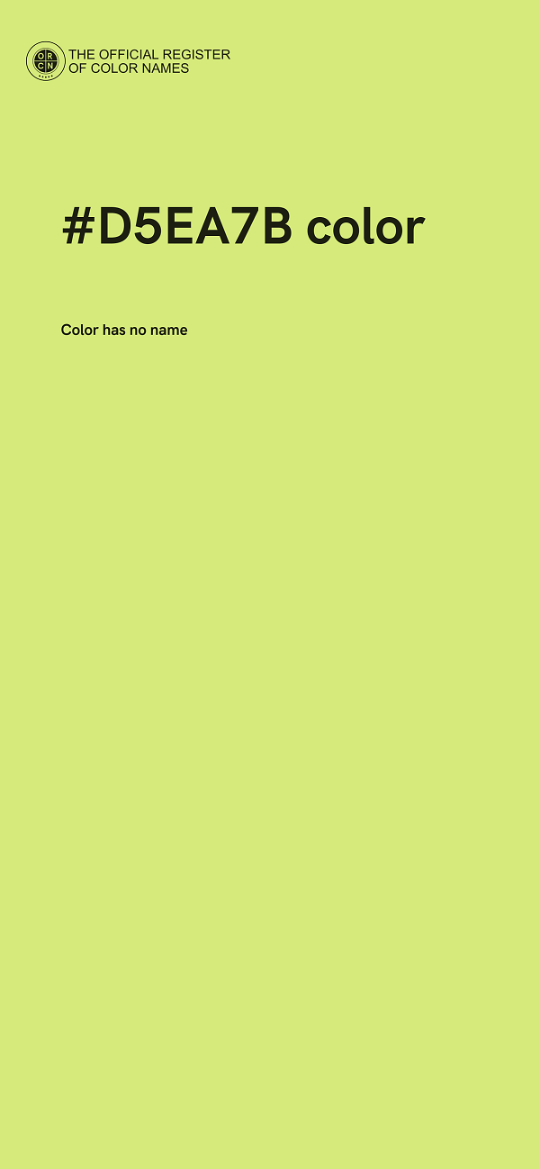 #D5EA7B color image
