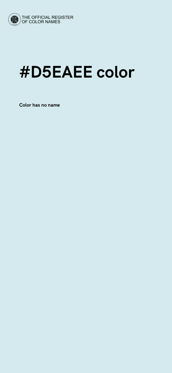 #D5EAEE color image