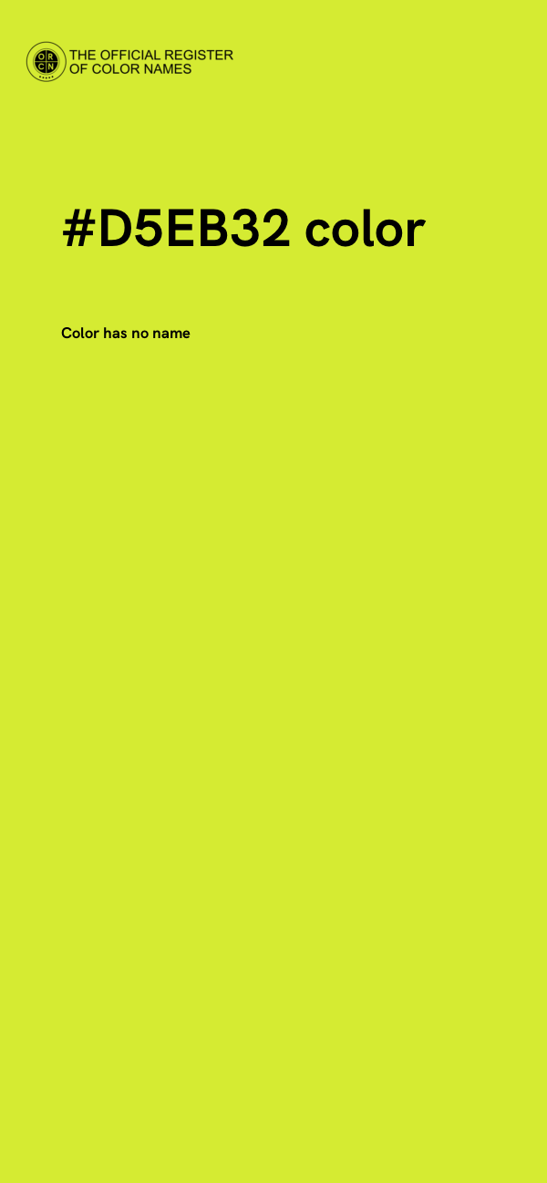 #D5EB32 color image