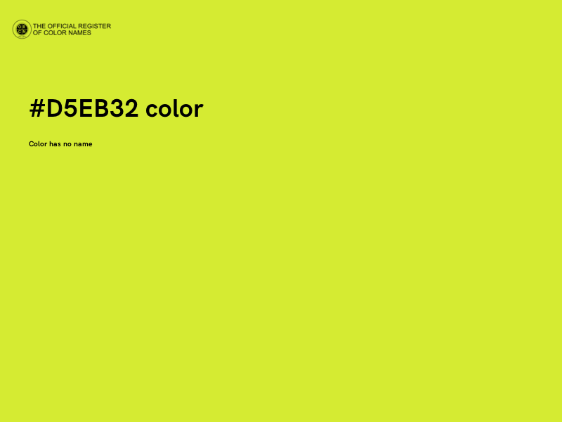#D5EB32 color image
