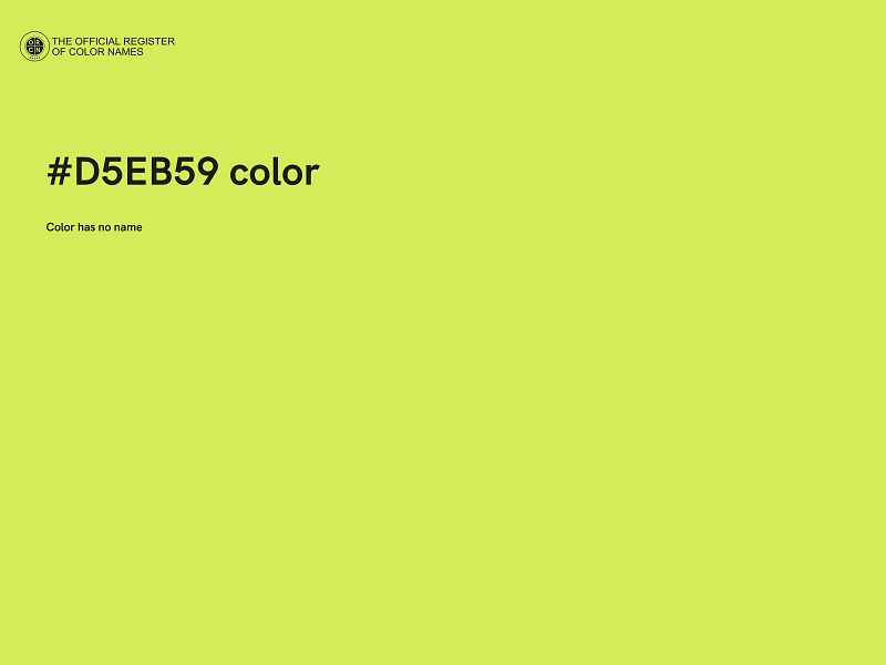 #D5EB59 color image