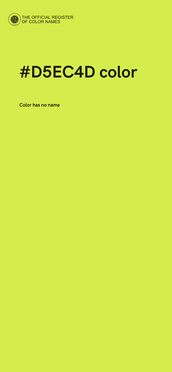 #D5EC4D color image