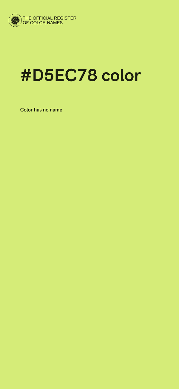 #D5EC78 color image