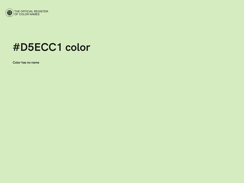 #D5ECC1 color image