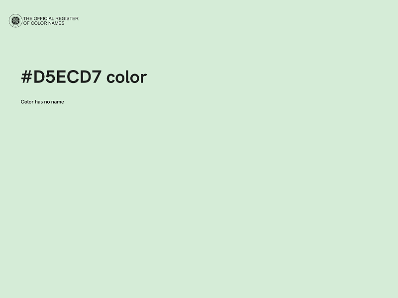 #D5ECD7 color image