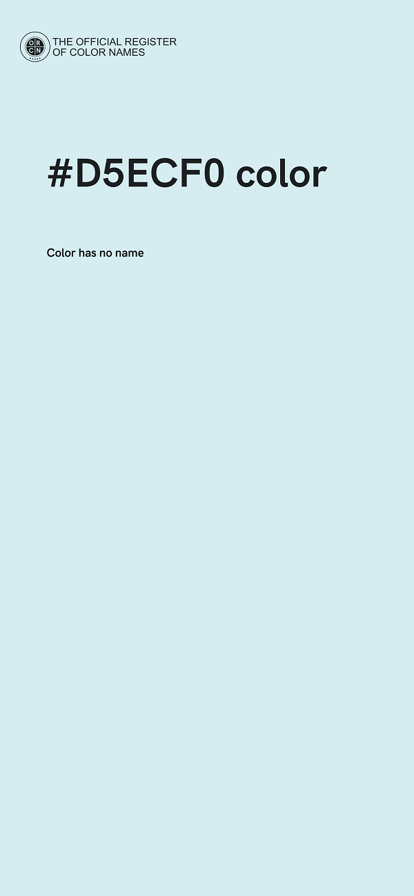 #D5ECF0 color image