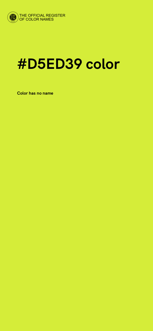 #D5ED39 color image