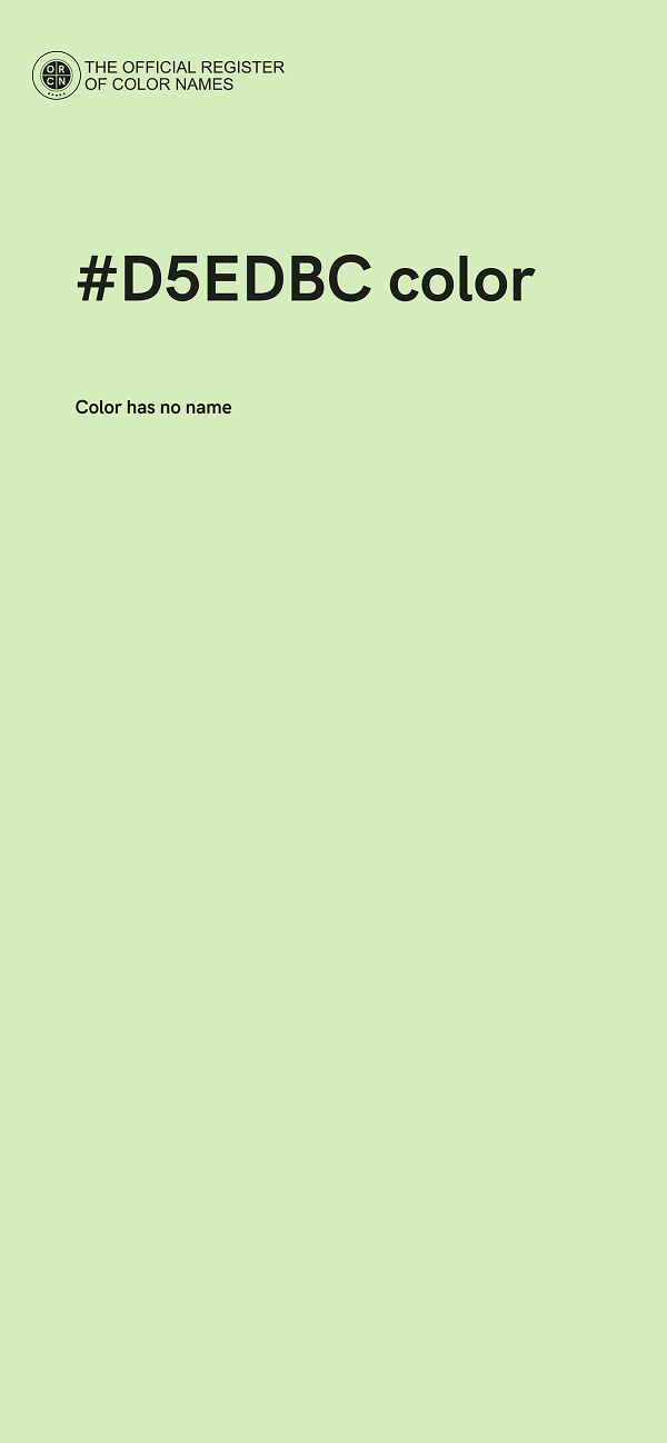 #D5EDBC color image