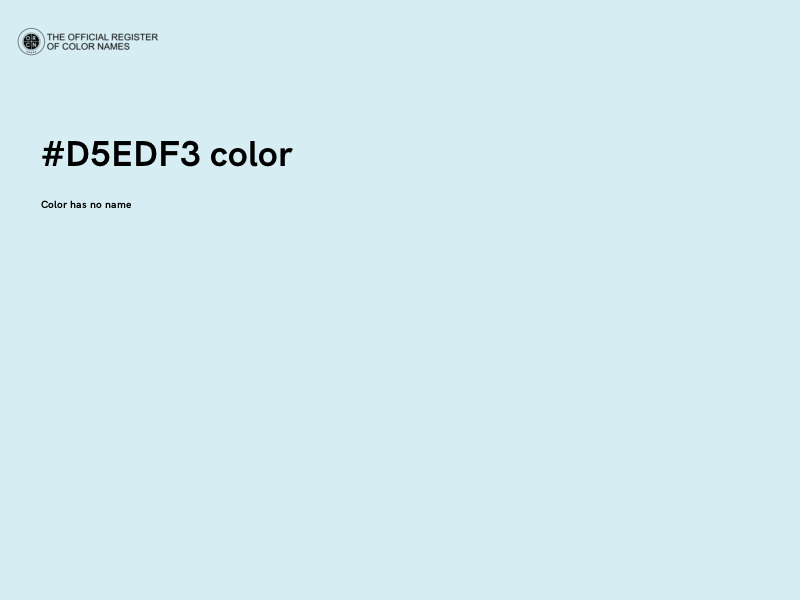 #D5EDF3 color image