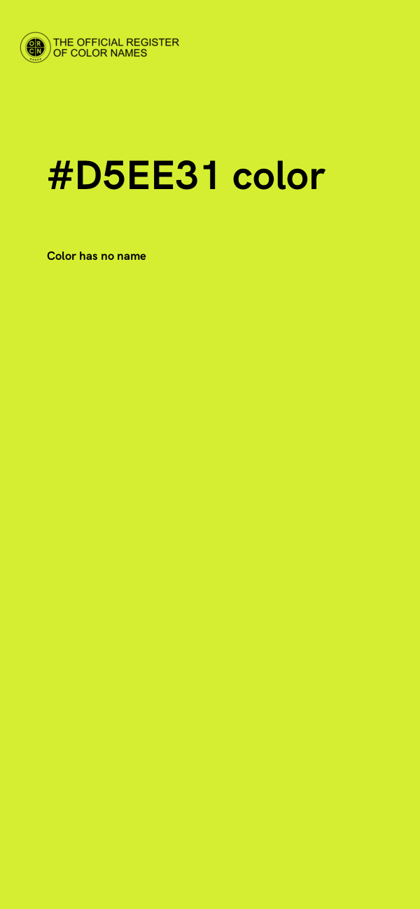 #D5EE31 color image