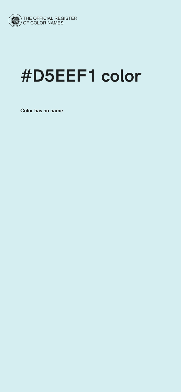 #D5EEF1 color image