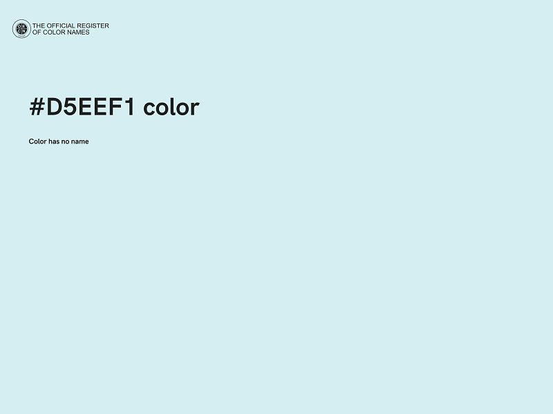 #D5EEF1 color image