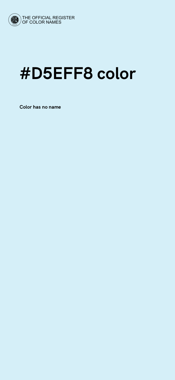 #D5EFF8 color image