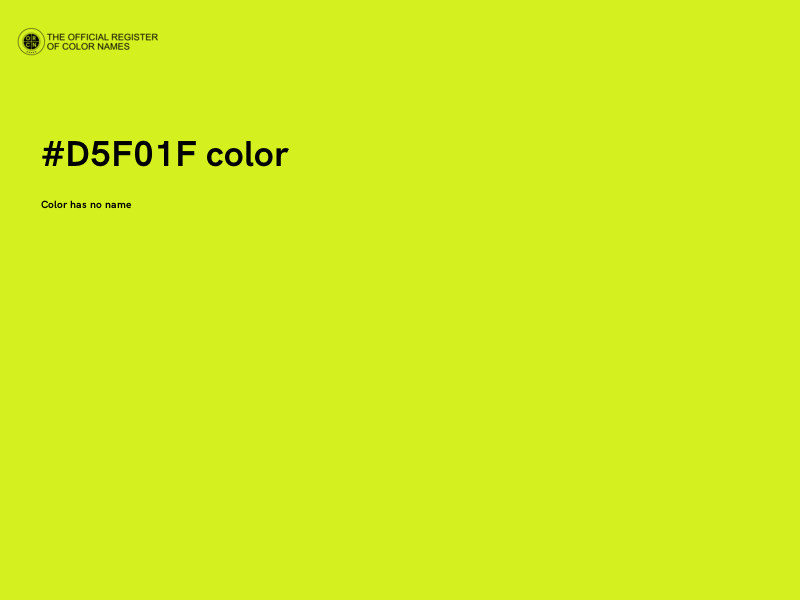 #D5F01F color image