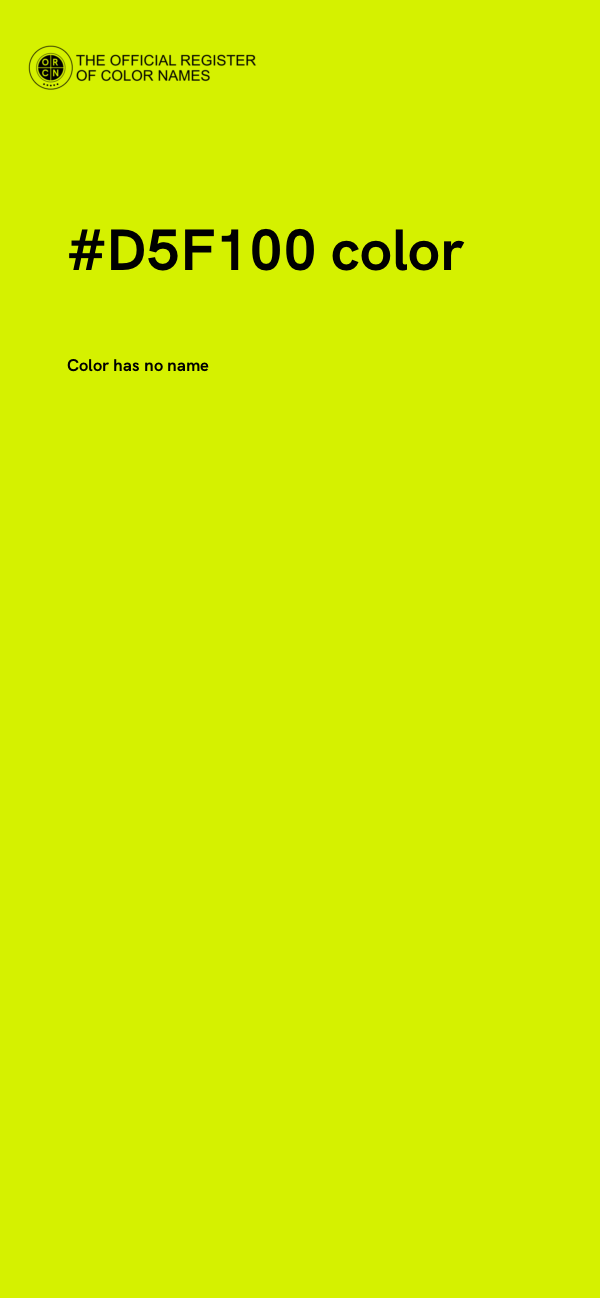#D5F100 color image