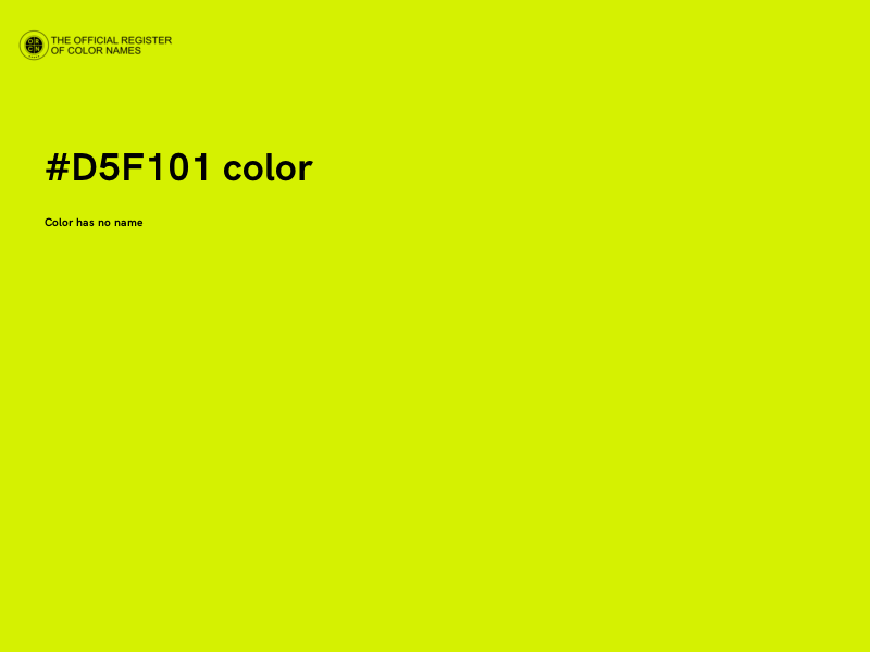 #D5F101 color image
