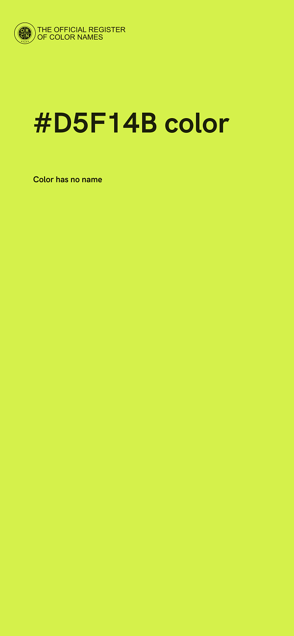 #D5F14B color image