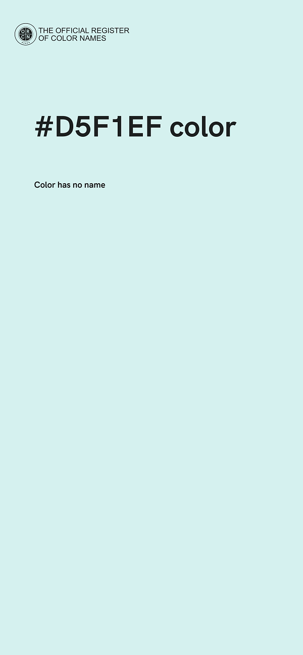 #D5F1EF color image