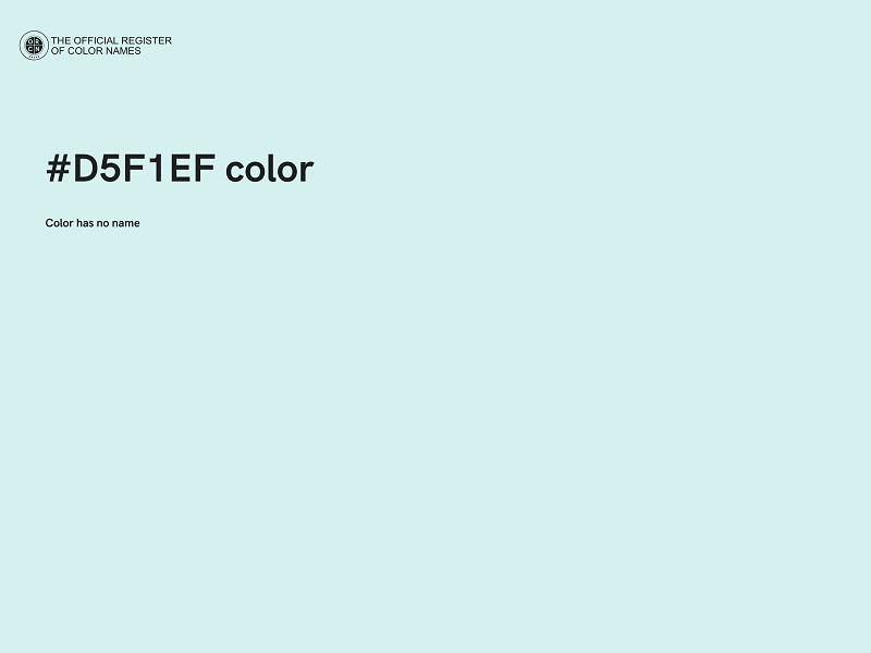 #D5F1EF color image