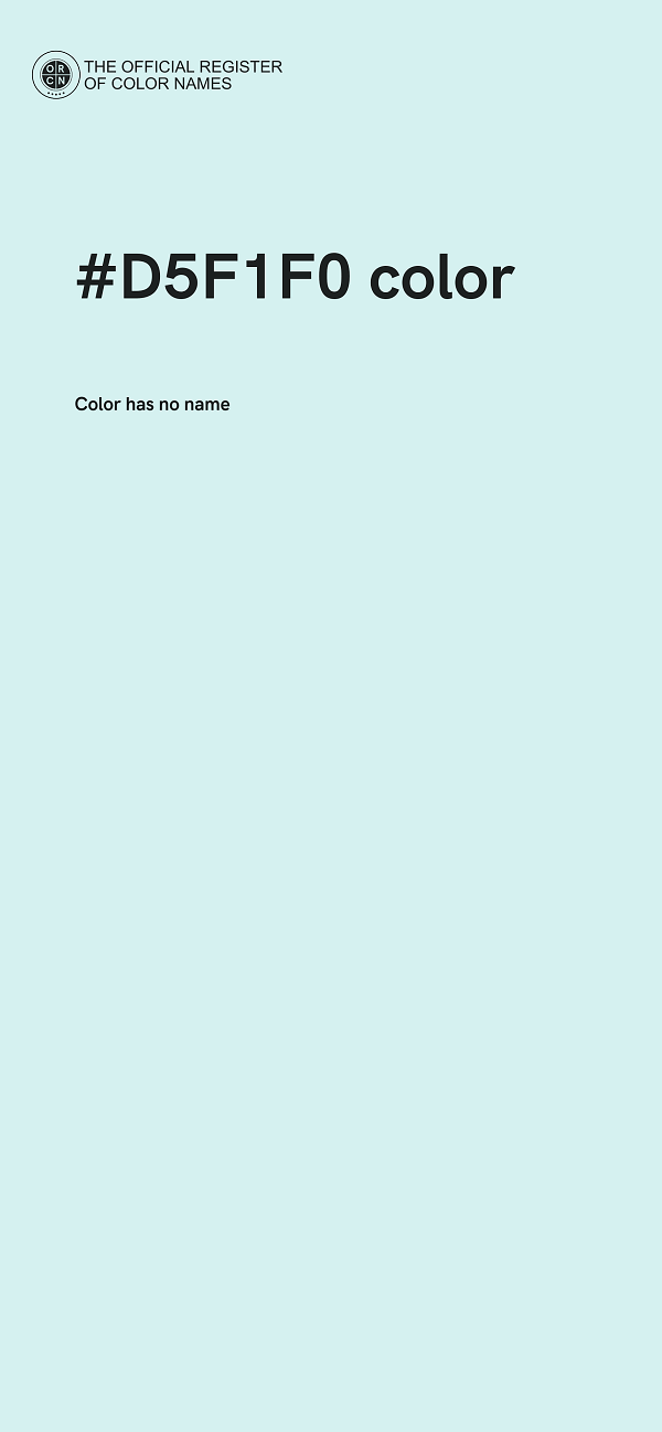 #D5F1F0 color image