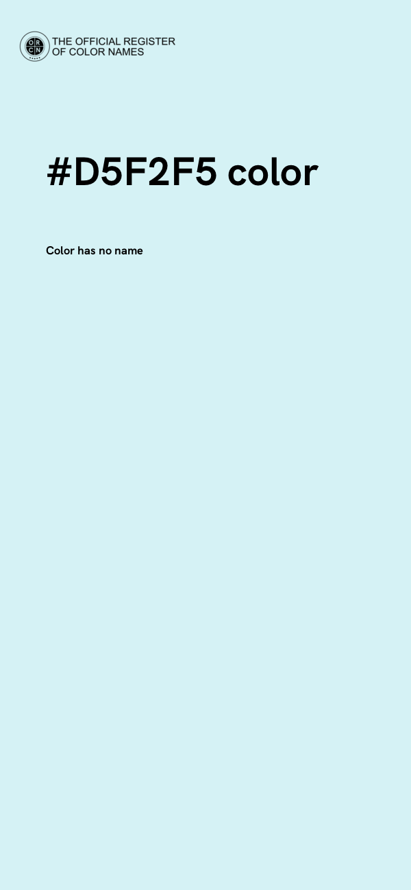 #D5F2F5 color image