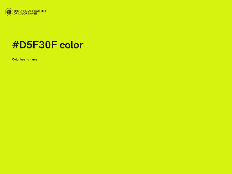 #D5F30F color image