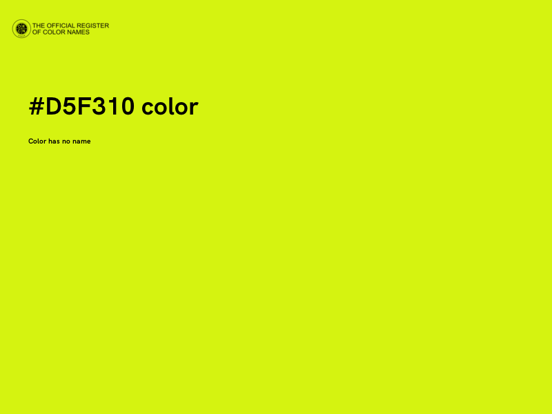 #D5F310 color image