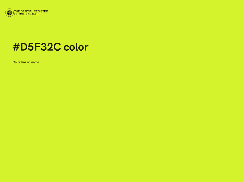 #D5F32C color image