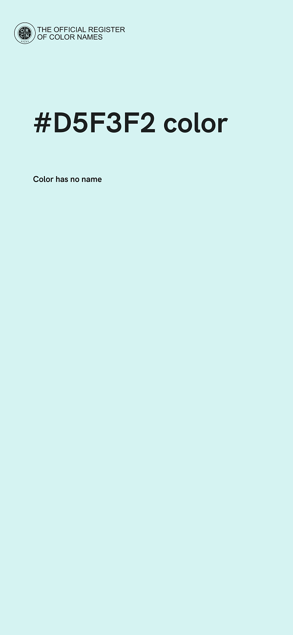 #D5F3F2 color image