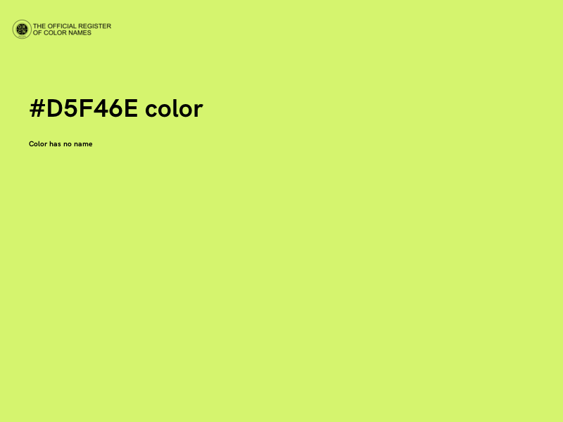 #D5F46E color image