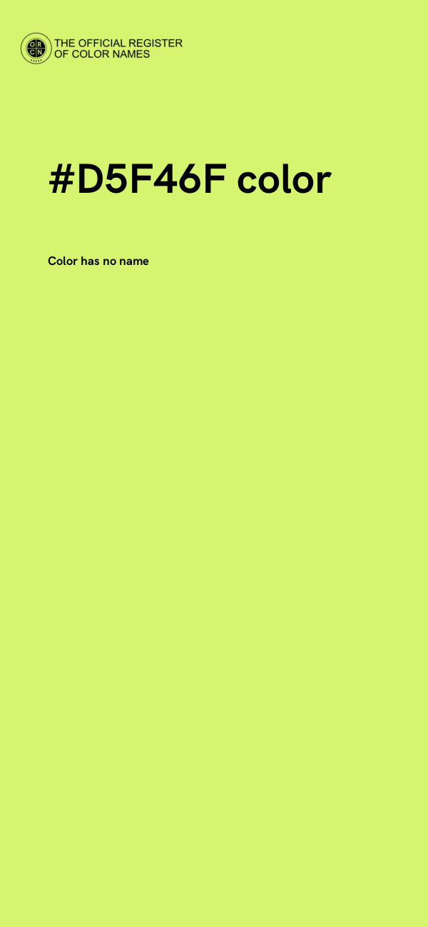 #D5F46F color image