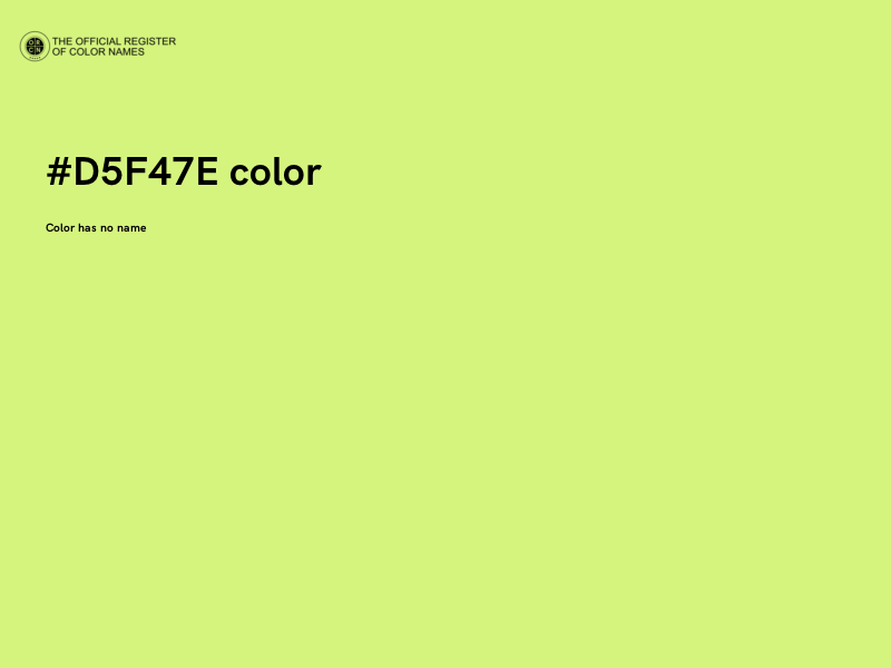 #D5F47E color image