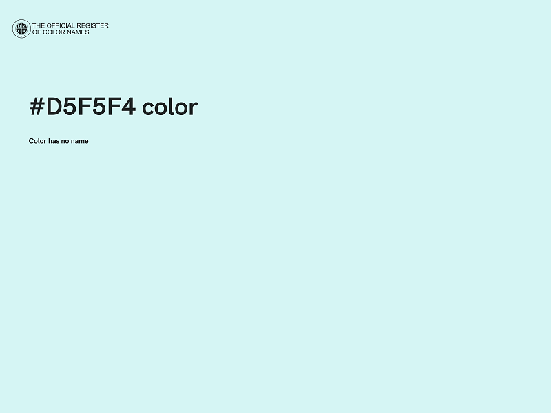 #D5F5F4 color image