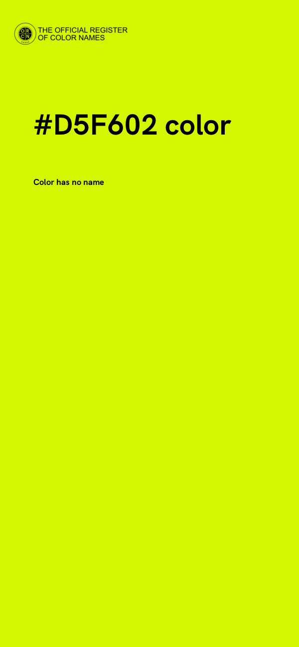#D5F602 color image