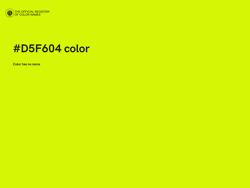 #D5F604 color image