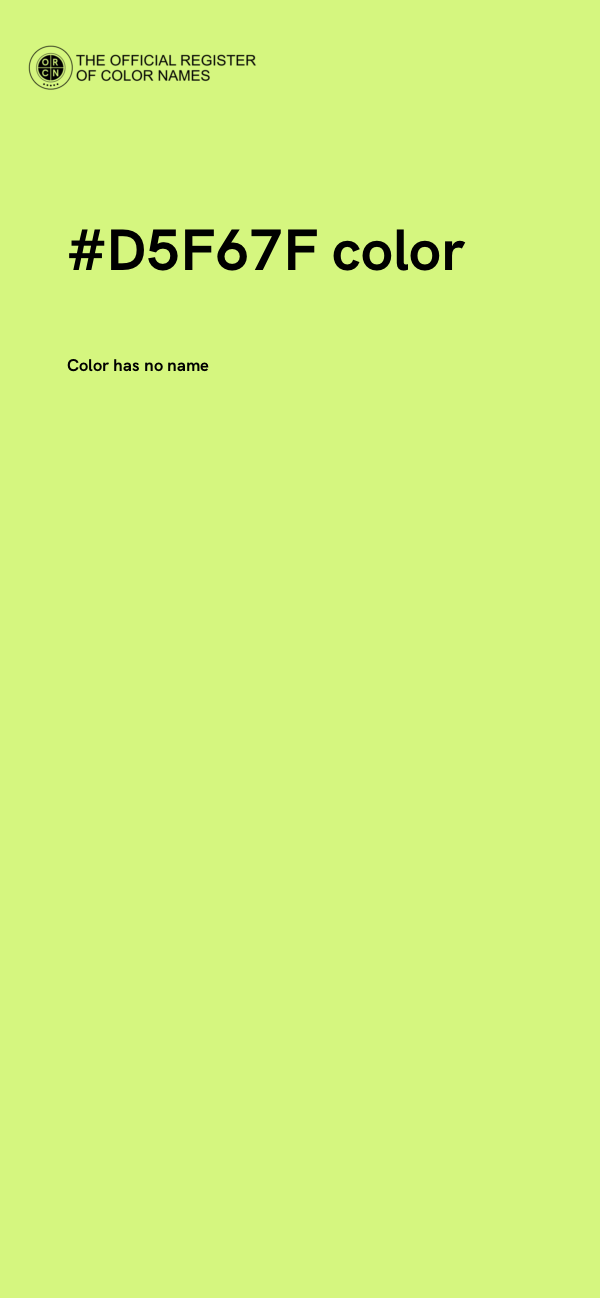 #D5F67F color image