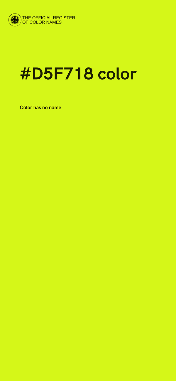 #D5F718 color image