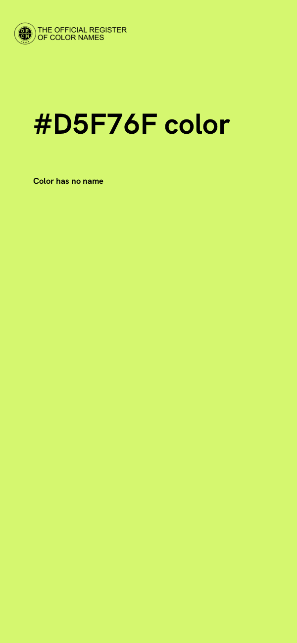 #D5F76F color image