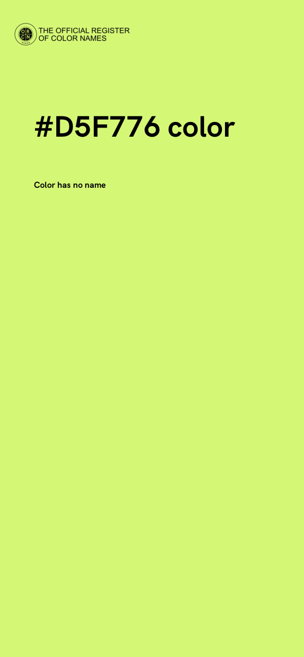 #D5F776 color image