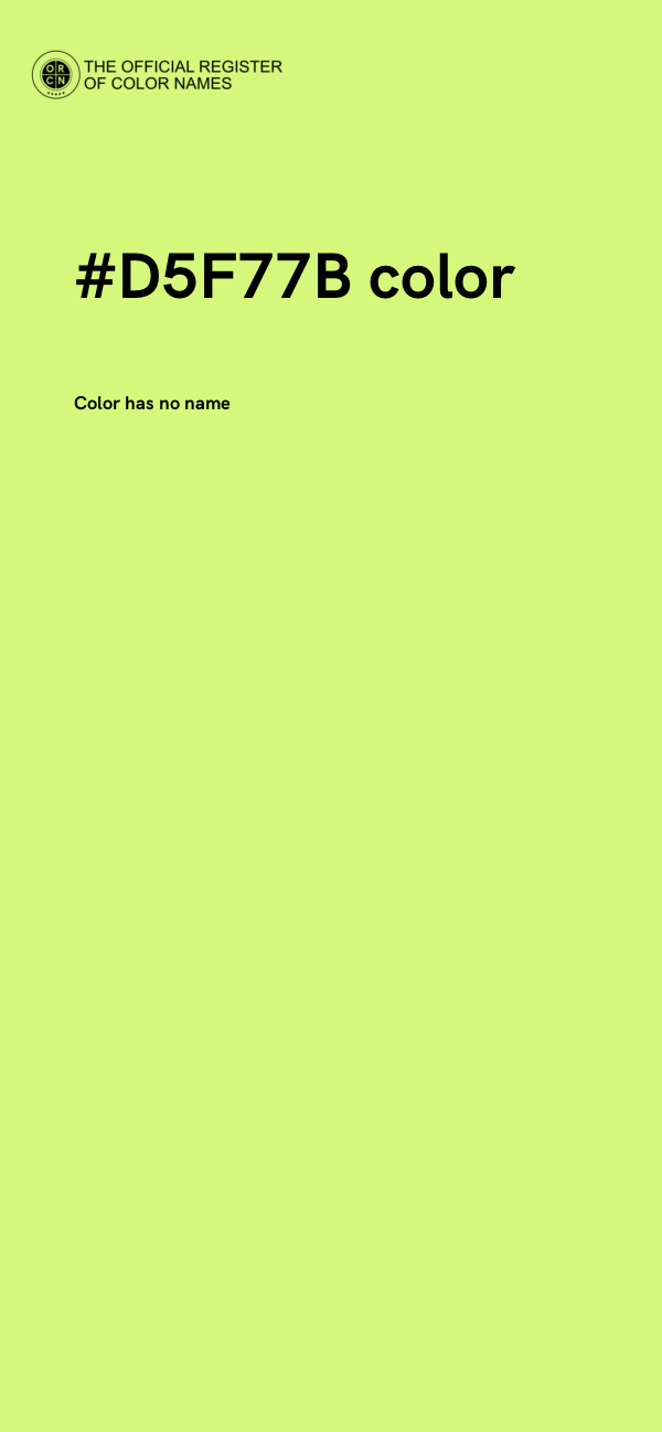 #D5F77B color image