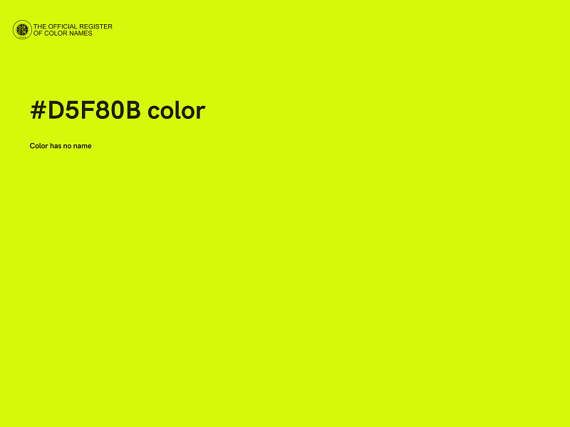 #D5F80B color image