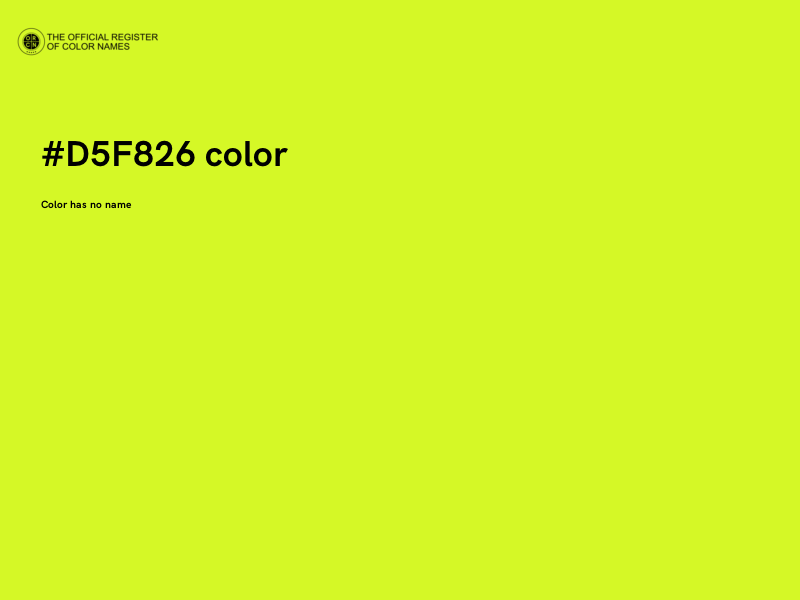 #D5F826 color image