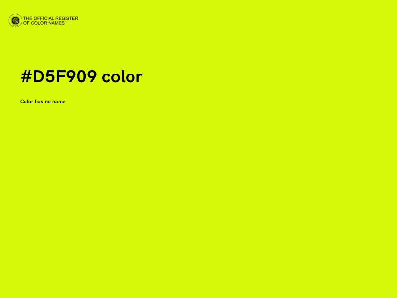 #D5F909 color image