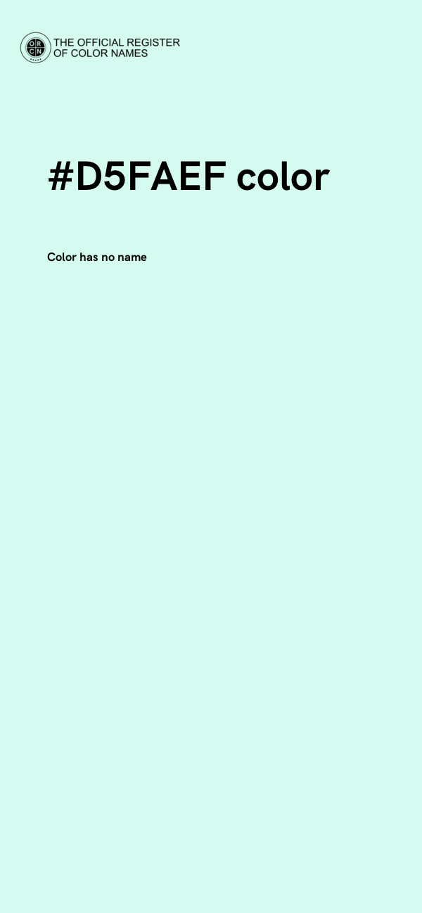 #D5FAEF color image