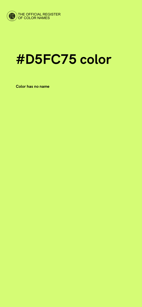 #D5FC75 color image